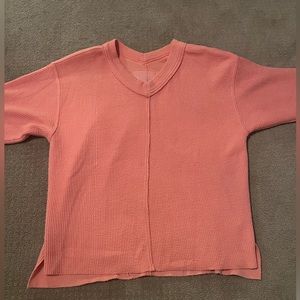 Aerie coral v neck sweater size xs